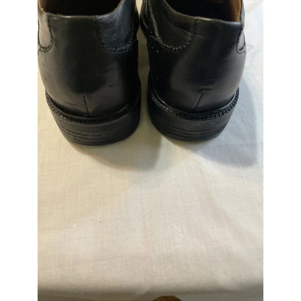 Cole Haan Dress Wingtips Mens Size 10.5 M Black Leather Oxford Block Heel 4/1